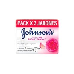 JAB.JOHNSON ADULTO ROSAS Y SANDALO PACK 3UN X 110G