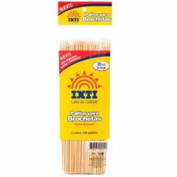 PALITOS BROCHETAS INTI 50 BOLSA X 100UN.20CM