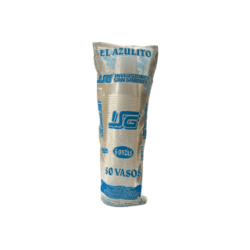 VASO 06OZ TRANSP 20PQT.50UN(AZUL)